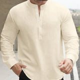 Celvoir | Chemise Ample Avec Col Bateau Pour Hommes