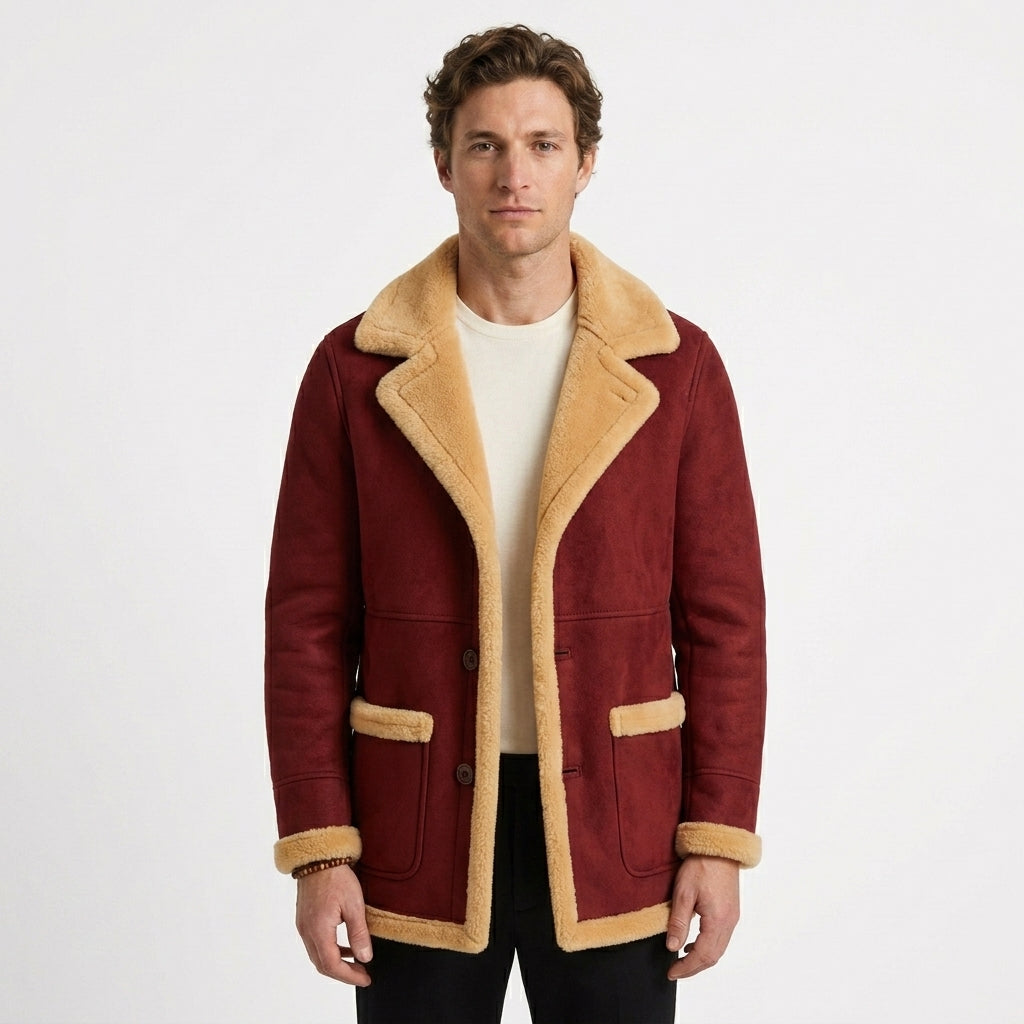 Manteau D’Hiver À Col Cranté
