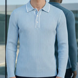 Celvoir | Polo Tricoté Côtelé Avec Col Classique Pour Hommes