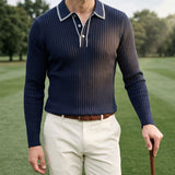 Celvoir | Polo Tricoté Côtelé Avec Col Classique Pour Hommes