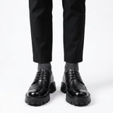 Chaussures Oxford Brogue À Semelle Épaisse