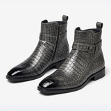 Bottines Mi-Hautes Texturées À Zip Latéral