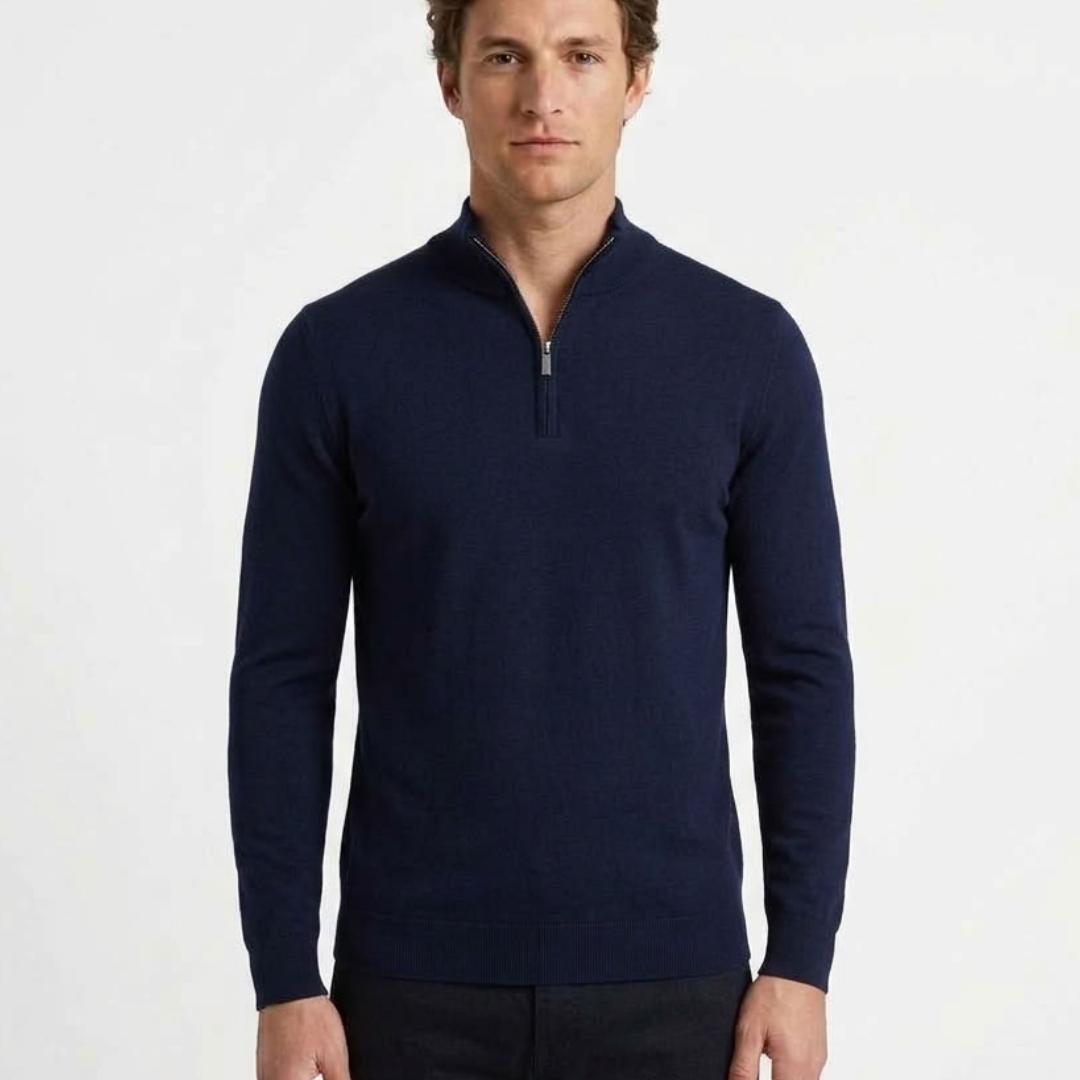Pull Raffiné À Col Zippé