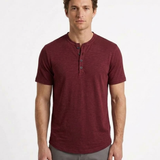 T-Shirt À Col Henley Pour Homme