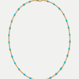 Collier Chaîne Dorée À Pierres Colorées Pour Hommes