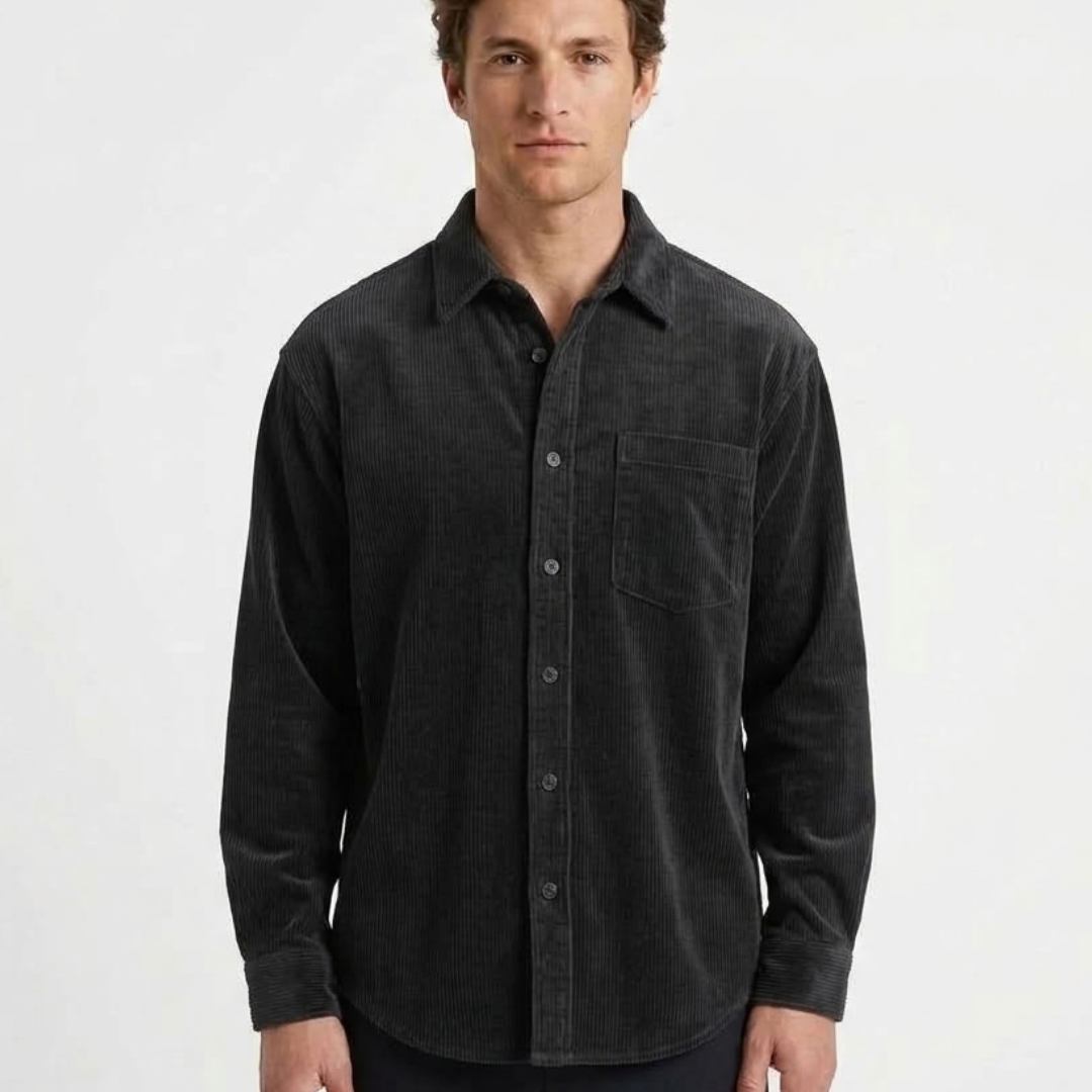 Surchemise Texturée Boutonnée Pour Homme