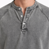 T-Shirt Henley Vintage Pour Homme