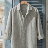 Celvoir | Chemise Texturée Avec Motif Vertical Pour Hommes