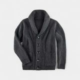 CELVOIR | GILET EN MAILLE BOUTONNÉ HOMME COL MONTANT