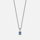 Collier Gemme Zircon En Acier Argenté