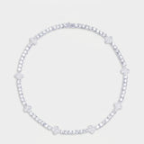 Collier Tennis Glacé À Motif 5 Mm
