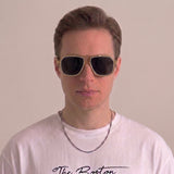 Celvoir | Lunettes De Soleil Pilote En Métal Classiques Pour Hommes