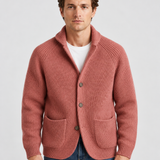 Gilet En Maille À Col Châle Pour Hommes
