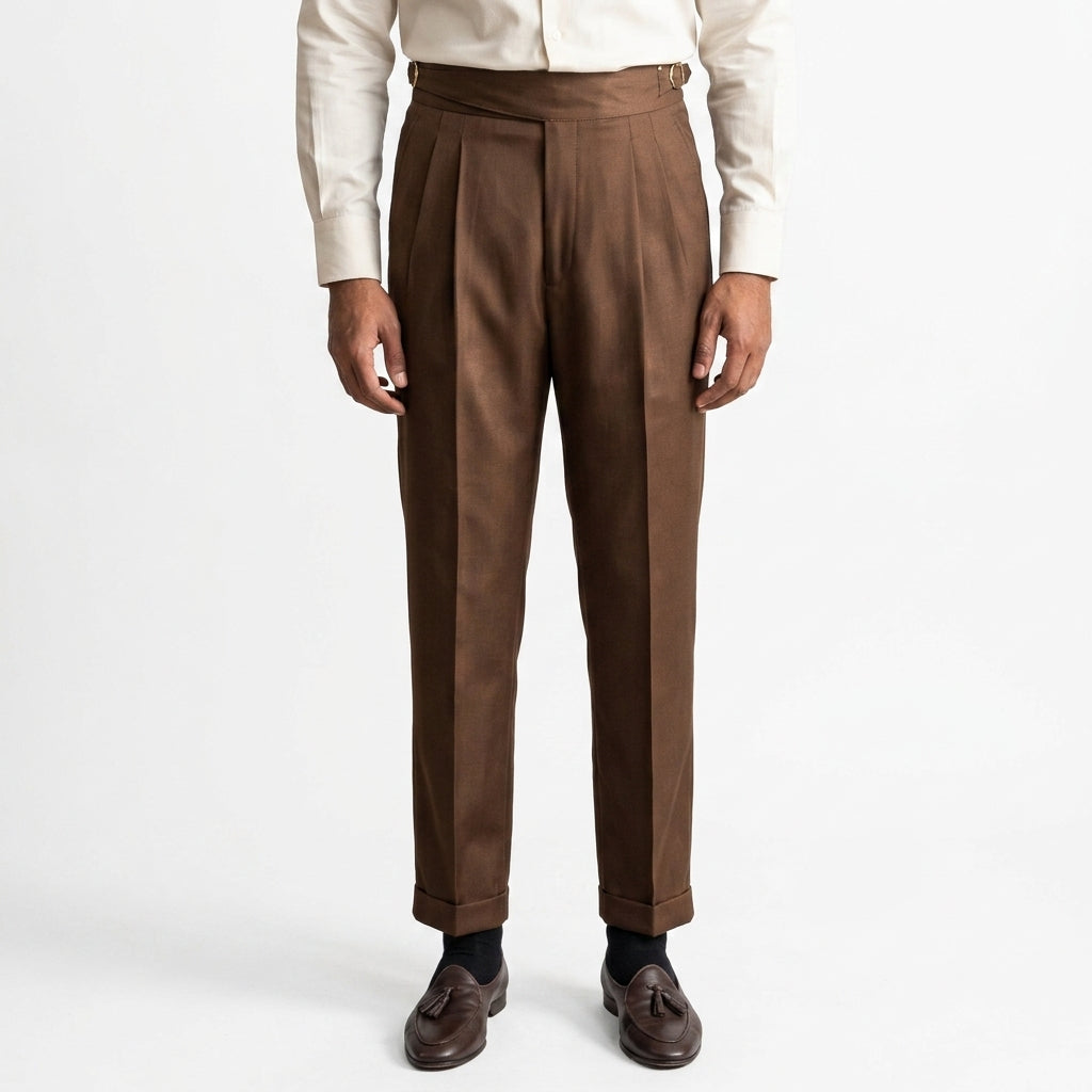 Pantalon Taille Haute Avec Ceinture