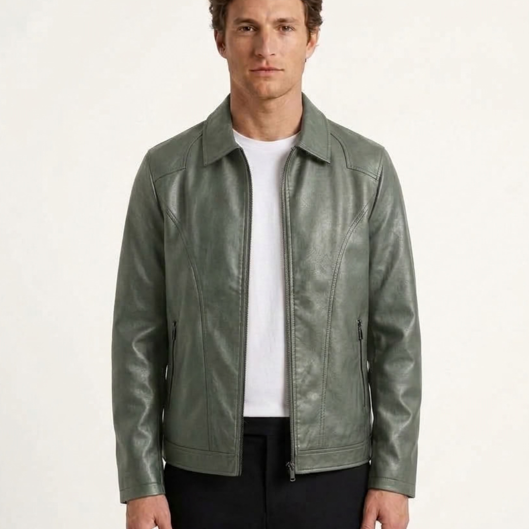 Veste Ajustée Zippée Pour Homme