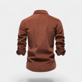 CELVOIR | CHEMISE HOMME VELOURS CÔTELÉ MANCHES LONGUES