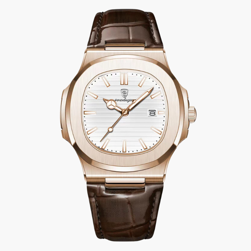 Celvoir | Montre Chronographe Avec Bracelet En Cuir Pour Hommes