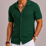 Celvoir | Chemise Slim Fit Structurée Avec Manches Courtes Pour Hommes