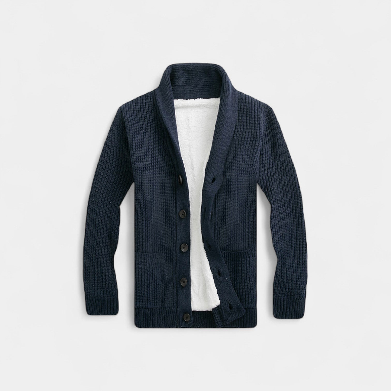 CELVOIR | CARDIGAN HOMME MAILLE COL V BOUTONNÉ