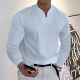 CELVOIR | POLO MANCHES LONGUES COL V POUR HOMME