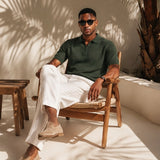 Celvoir | Polo Zippé En Maille Aérée Pour Hommes