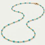 Collier Chaîne Dorée À Pierres Colorées Pour Hommes