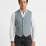 Gilet Ajusté À Motif Chevrons Pour Homme