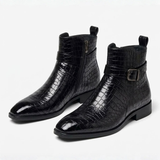 Bottines Mi-Hautes Texturées À Zip Latéral