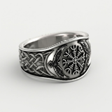 Bague Statement À Boussole Viking