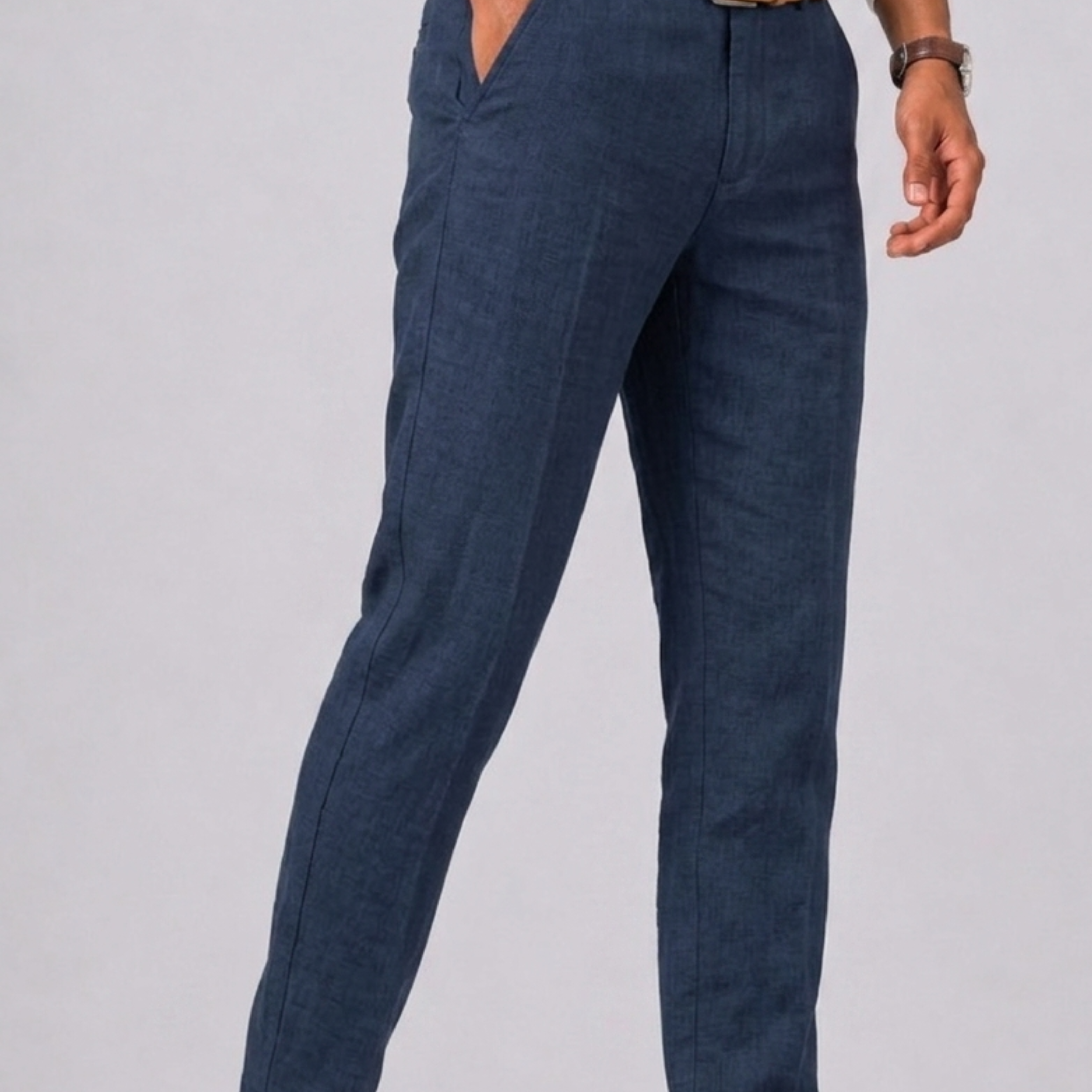 Celvoir | Pantalon Coupe Droite Avec Fermeture Boutonnée Pour Hommes