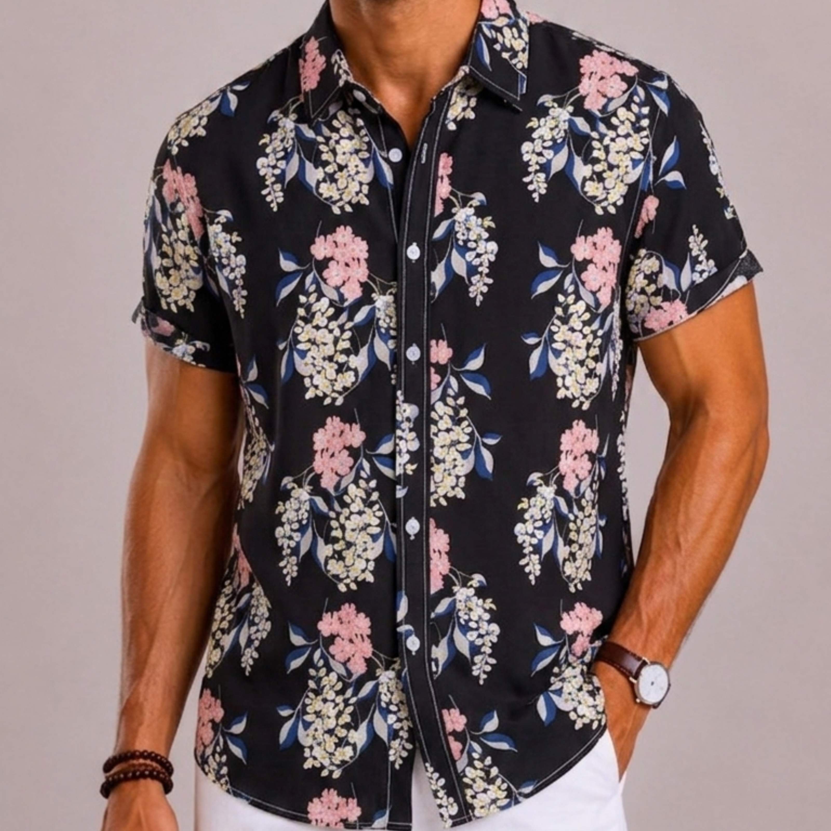 Celvoir | Chemise Fleurie Pour Hommes