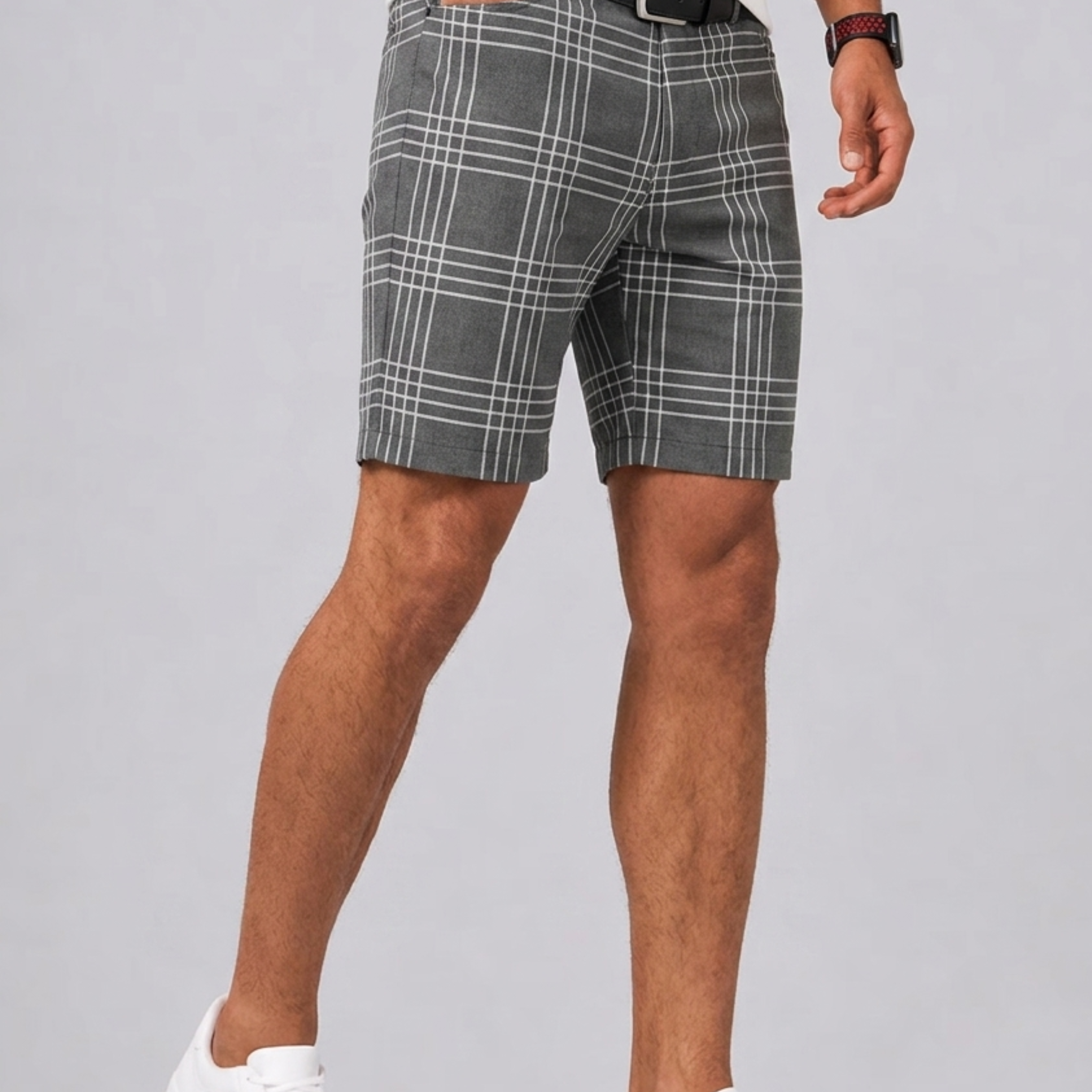 Celvoir | Short Slim Fit À Carreaux Pour Hommes