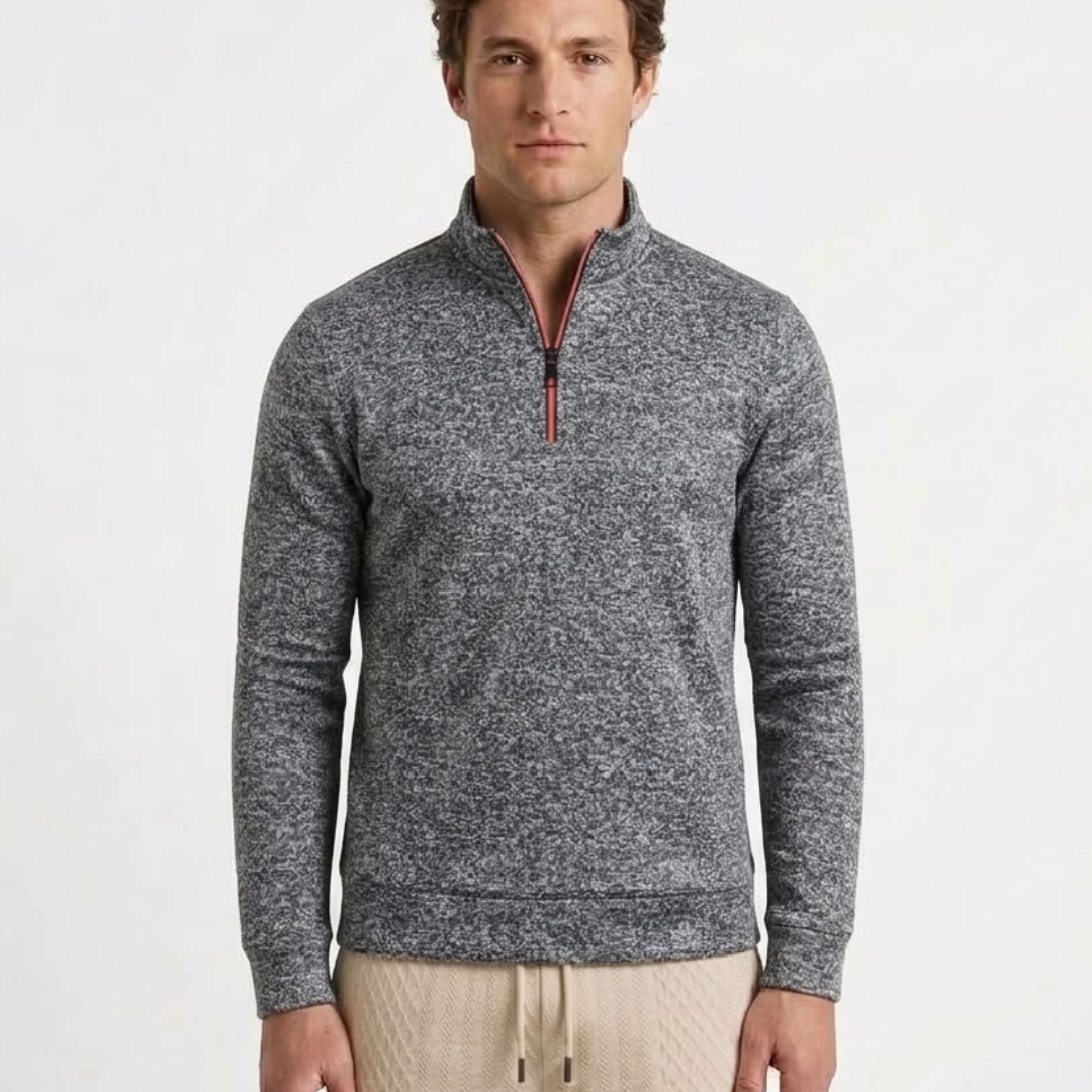 Pull À Col Zippé Et Manches Longues