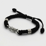 Bracelet Réglable En Cordon Et Argent Sterling Pour Hommes
