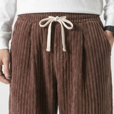 Pantalon Large En Velours Côtelé Pour Hommes