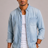 Celvoir | Chemise Homme Style Denim Classique