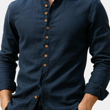 CELVOIR | CHEMISE EN LIN ET COTON INSPIRATION JAPONAISE POUR HOMME