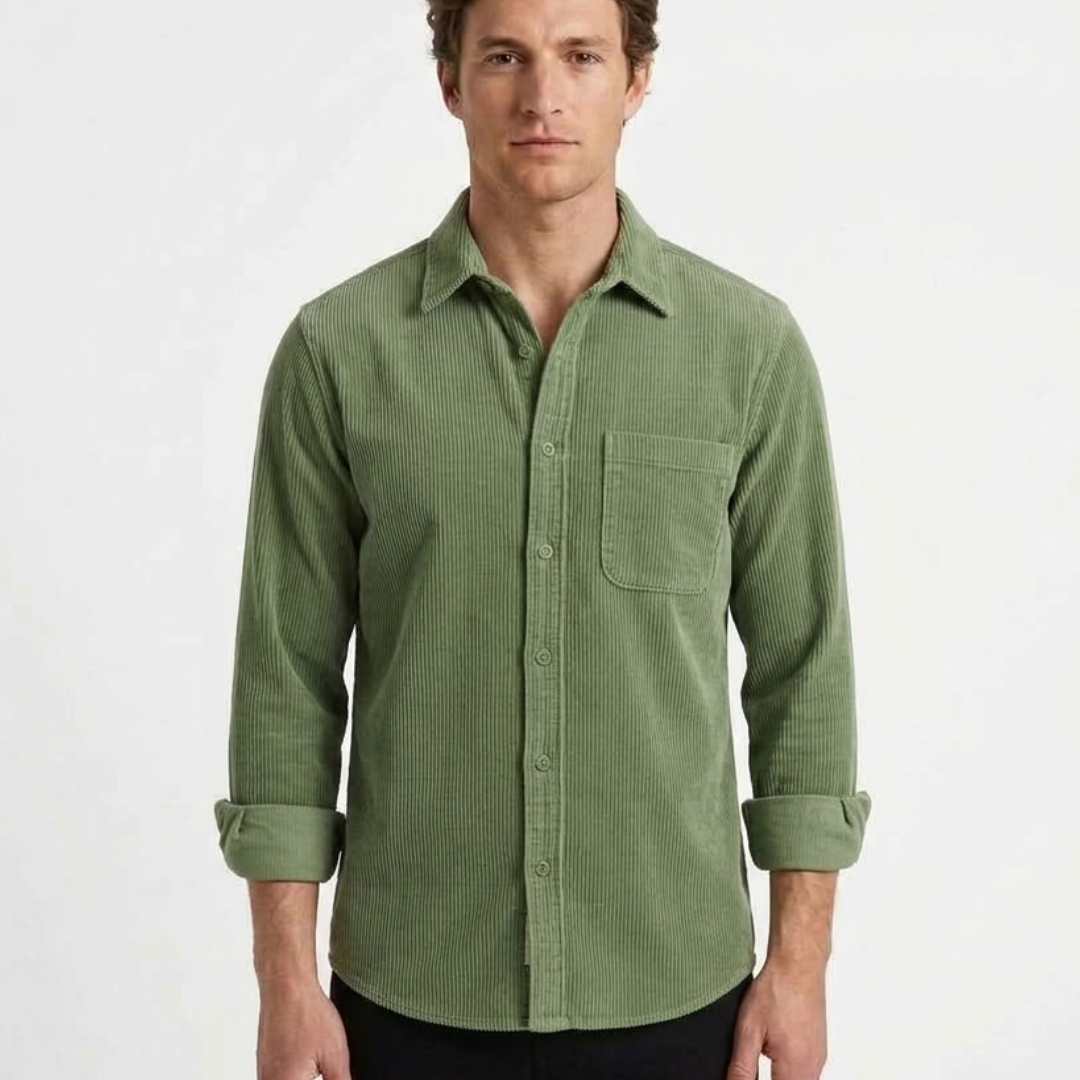 Surchemise Texturée Boutonnée Pour Homme