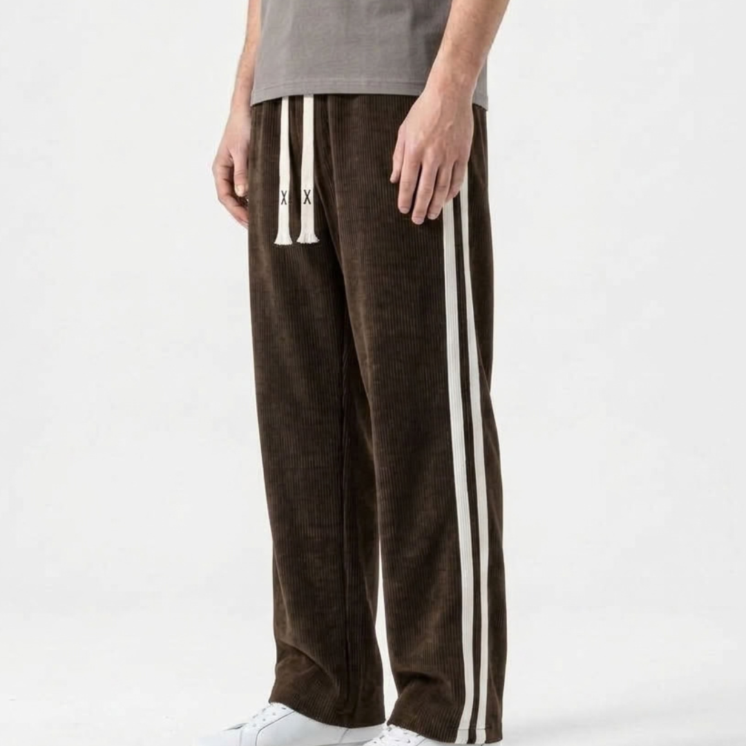 Pantalon De Jogging Rayé À Coupe Décontractée
