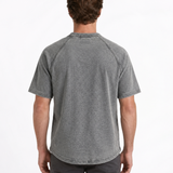 T-Shirt Henley Vintage Pour Homme
