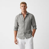 Celvoir | Chemise En Lin Avec Col Classique Pour Hommes