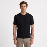 T-Shirt En Maille Côtelée Coupe Ajustée Pour Hommes