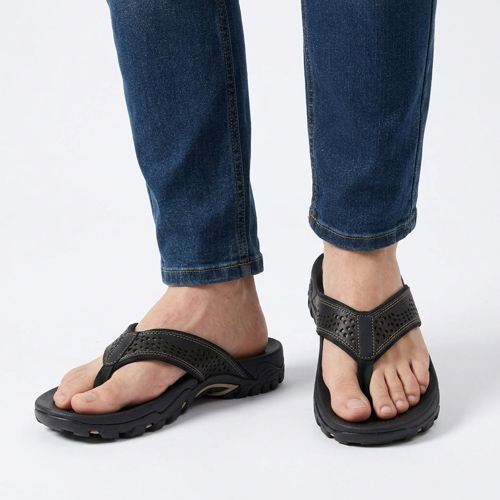 Tongs À Semelle Texturée Pour Homme