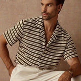 Celvoir | Chemise Texturée À Col V Pour Hommes