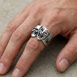 Bague Statement Bouffon À Double Visage