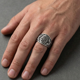 Bague Statement À Boussole Viking