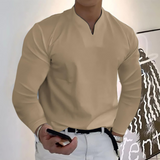 CELVOIR | POLO MANCHES LONGUES COL V POUR HOMME