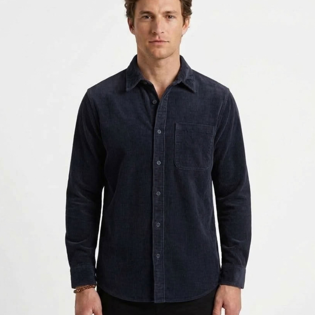 Surchemise Texturée Boutonnée Pour Homme