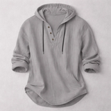 Celvoir | Chemise Henley À Capuche Avec Manches Longues Pour Hommes