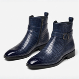 Bottines Mi-Hautes Texturées À Zip Latéral